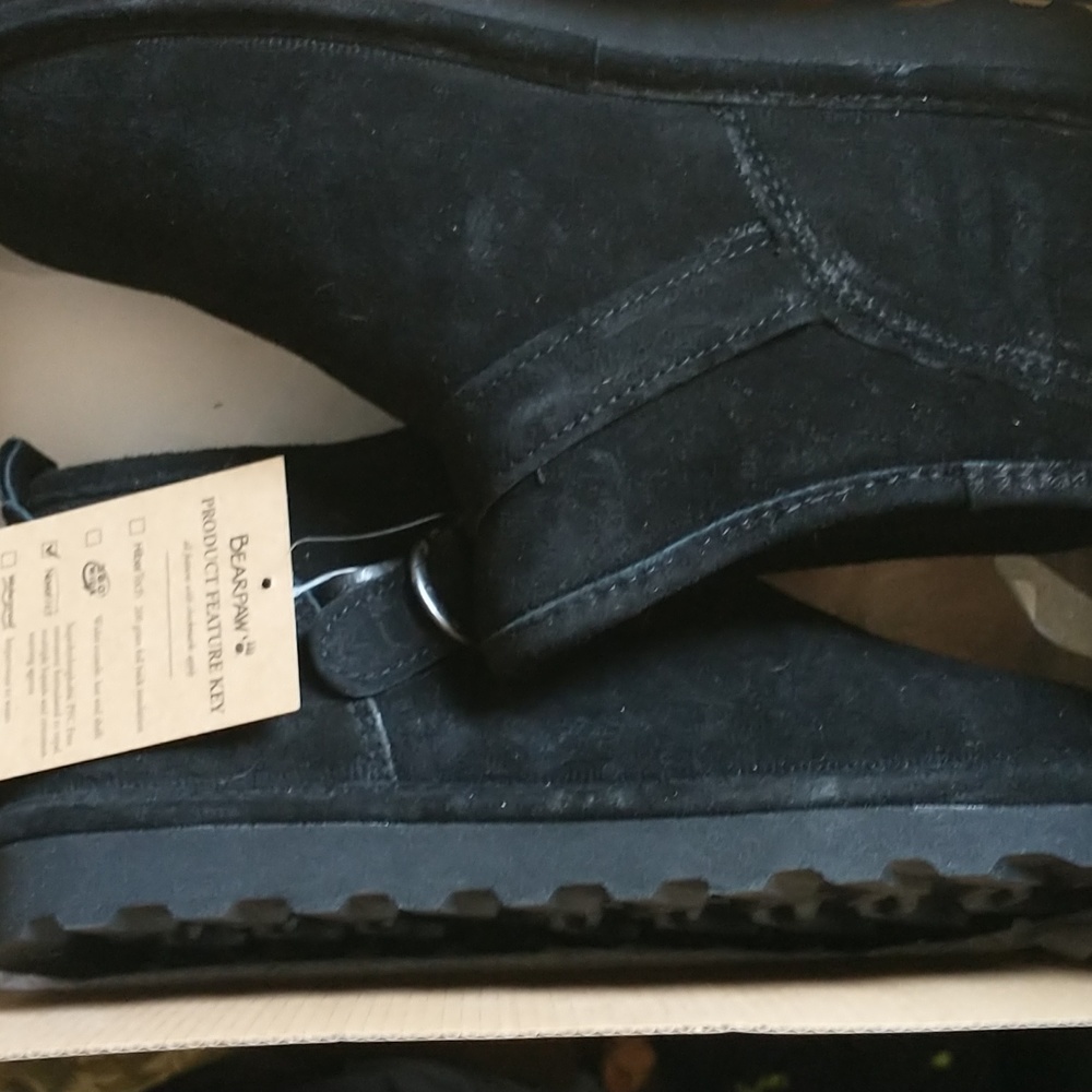 BearPaw Petite Boots size US10/UK 8 black NeverWet